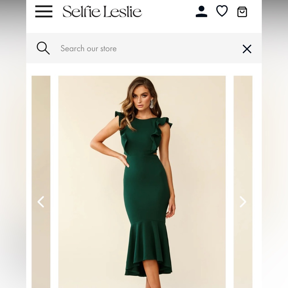 Emerald green Selfie Leslie dress